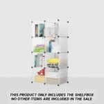 2-SOGA 8-Cube Transparent Shelf Box Portable Cubby DIY Storage Shelves Modular Closet Organiser