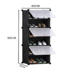 2-SOGA 6 Tier Shoe Rack Organizer Sneaker Footwear Storage Stackable Stand Cabinet Portable Wardrobe with Cover