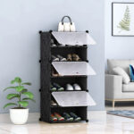 6-SOGA 6 Tier Shoe Rack Organizer Sneaker Footwear Storage Stackable Stand Cabinet Portable Wardrobe with Cover