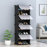 6-SOGA 8 Tier Shoe Rack Organizer Sneaker Footwear Storage Stackable Stand Cabinet Portable Wardrobe with Cover