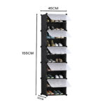 2-SOGA 10 Tier Shoe Rack Organizer Sneaker Footwear Storage Stackable Stand Cabinet Portable Wardrobe with Cover