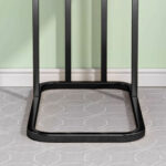 7-SOGA 30x50cm Black Ceramic Sofa Side Square Mini Table w/ Black Metal Legs