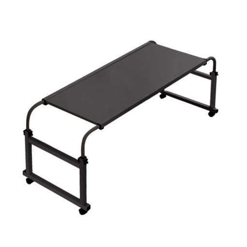 1-SOGA 140x45cm Black Cross Bed Movable Desk Table w/ Adjustable Length & Height