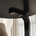 8-SOGA 2X  50cm Black Marble Mini Side Table Movable Lightweight w/ Black Frame