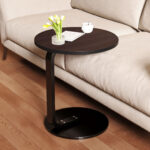2-SOGA 50cm Wood Board Mini Side Table Movable Lightweight w/ Black Frame