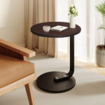 3-SOGA 50cm Wood Board Mini Side Table Movable Lightweight w/ Black Frame