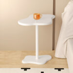 2-SOGA 2X 42x28cm White Minimalist Cloud Shaped Table Durable Stylish Accent for Home D?cor