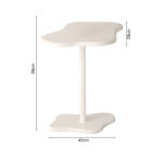 5-SOGA 2X 42x28cm White Minimalist Cloud Shaped Table Durable Stylish Accent for Home D?cor