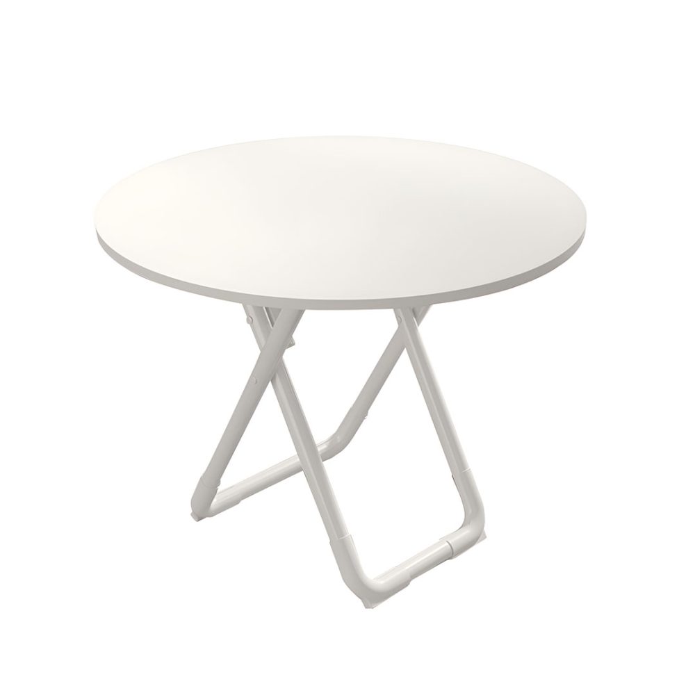 1-SOGA 80cm White Modern Minimalist Table with Sleek Surface Stylish and Functional Design