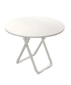 1-SOGA 80cm White Modern Minimalist Table with Sleek Surface Stylish and Functional Design