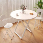 3-SOGA 2X 80cm White Modern Minimalist Table with Sleek Surface Stylish and Functional Design