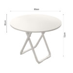 6-SOGA 2X 80cm White Modern Minimalist Table with Sleek Surface Stylish and Functional Design