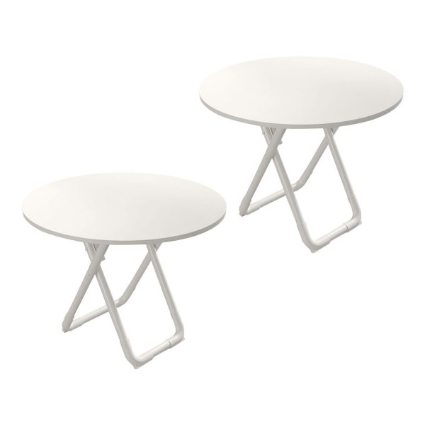 1-SOGA 2X 80cm White Modern Minimalist Table with Sleek Surface Stylish and Functional Design