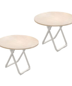 1-SOGA 2X 80cm Light Wood Color Table Versatile Use Modern Design for Home Decor