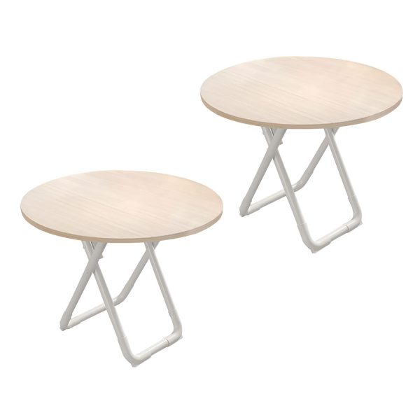 1-SOGA 2X 80cm Light Wood Color Table Versatile Use Modern Design for Home Decor