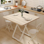 3-SOGA 80cm Light Square Table with White Legs Modern Design for Home Decor