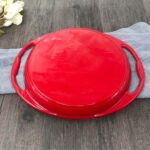 7-SOGA Enamel Porcelain 26cm Cast Iron Frying Pan Skillet Non-stick Coating Steak Sizzle Platter