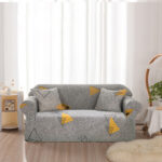 4-SOGA 1-Seater Geometric Print Sofa Cover Couch Protector High Stretch Lounge Slipcover Home Decor