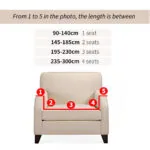 5-SOGA 1-Seater Geometric Print Sofa Cover Couch Protector High Stretch Lounge Slipcover Home Decor