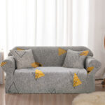 6-SOGA 1-Seater Geometric Print Sofa Cover Couch Protector High Stretch Lounge Slipcover Home Decor