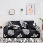 2-SOGA 1-Seater Leaf Design Sofa Cover Couch Protector High Stretch Lounge Slipcover Home Decor