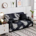 4-SOGA 1-Seater Leaf Design Sofa Cover Couch Protector High Stretch Lounge Slipcover Home Decor