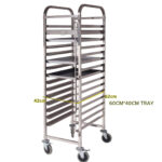 2-SOGA Gastronorm Trolley 16 Tier Stainless Steel with Aluminum Baking Pan Cooking Tray for Bakers