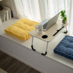 7-SOGA 2X Yellow Square Cushion Soft Leaning Plush Backrest Throw Seat Pillow Home Office Decor