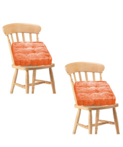 1-SOGA 2X Orange Square Cushion Soft Leaning Plush Backrest Throw Seat Pillow Home Office Decor