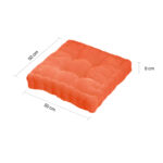 6-SOGA 2X Orange Square Cushion Soft Leaning Plush Backrest Throw Seat Pillow Home Office Decor