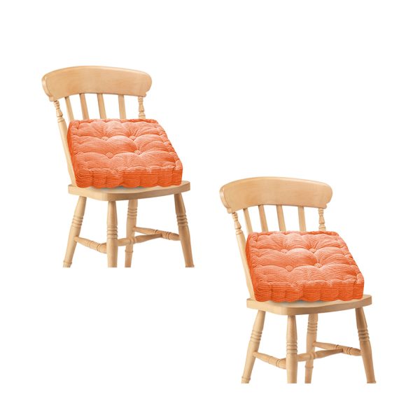 1-SOGA 2X Orange Square Cushion Soft Leaning Plush Backrest Throw Seat Pillow Home Office Decor