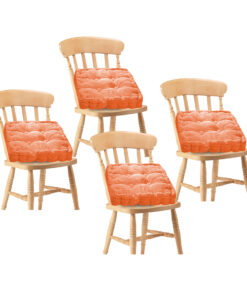 1-SOGA 4X Orange Square Cushion Soft Leaning Plush Backrest Throw Seat Pillow Home Office Decor