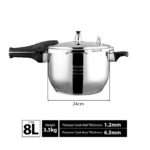 7-8L Commercial Grade Stainless Steel Pressure Cooker