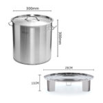 7-SOGA 21L Stainless Steel Stock Pot with One Steamer Rack Insert Stockpot Tray