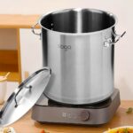 2-SOGA 21L Stainless Steel Stock Pot with Two Steamer Rack Insert Stockpot Tray