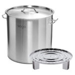 1-SOGA 50L Stainless Steel Stock Pot with One Steamer Rack Insert Stockpot Tray