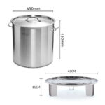 7-SOGA 50L Stainless Steel Stock Pot with One Steamer Rack Insert Stockpot Tray