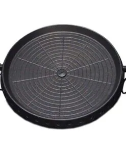 1-SOGA Portable Korean BBQ Butane Gas Stove Stone Grill Plate Non Stick Coated Round