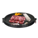 6-SOGA Portable Korean BBQ Butane Gas Stove Stone Grill Plate Non Stick Coated Round