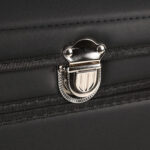 3-SOGA 2X 56cm Leather Car Boot Collapsible Foldable Trunk Cargo Organizer Portable Storage Box with Lock Black