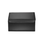 4-SOGA 4X Leather Car Boot Collapsible Foldable Trunk Cargo Organizer Portable Storage Box Black Medium