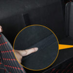 4-SOGA 4X Leather Car Boot Collapsible Foldable Trunk Cargo Organizer Portable Storage Box Black/Red Stitch Large