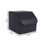 2-SOGA 2X Leather Car Boot Collapsible Foldable Trunk Cargo Organizer Portable Storage Box Black Small