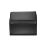 4-SOGA 4X Leather Car Boot Collapsible Foldable Trunk Cargo Organizer Portable Storage Box Black Small