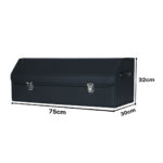 2-SOGA Leather Car Boot Collapsible Foldable Trunk Cargo Organizer Portable Storage Box With Lock Black Large