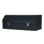 1-SOGA Leather Car Boot Collapsible Foldable Trunk Cargo Organizer Portable Storage Box With Lock Black Large