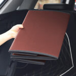 7-SOGA Leather Car Boot Collapsible Foldable Trunk Cargo Organizer Portable Storage Box Coffee Small