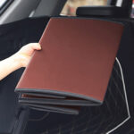 7-SOGA 4X Leather Car Boot Collapsible Foldable Trunk Cargo Organizer Portable Storage Box Coffee Small