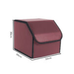 2-SOGA 2X  Leather Car Boot Collapsible Foldable Trunk Cargo Organizer Portable Storage Box Red Small