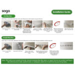 8-SOGA 2X 37cm Wall Mounted Towel Rack Space-Saving Hanger Organiser with Durable Hooks